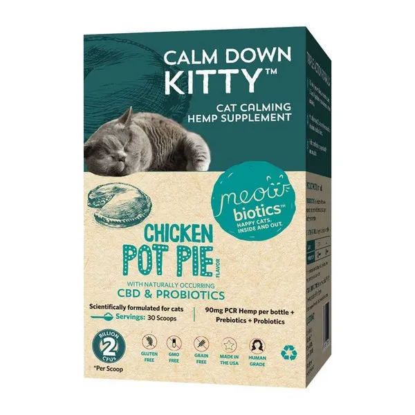 1ea Meowbiotics Calm Down Kitty: Probiotic + Cbd Calming Supplement - Treat